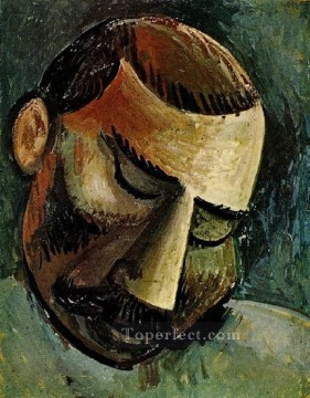 パブロ・ピカソ Painting - 人間の頭 2 1908 パブロ・ピカソ